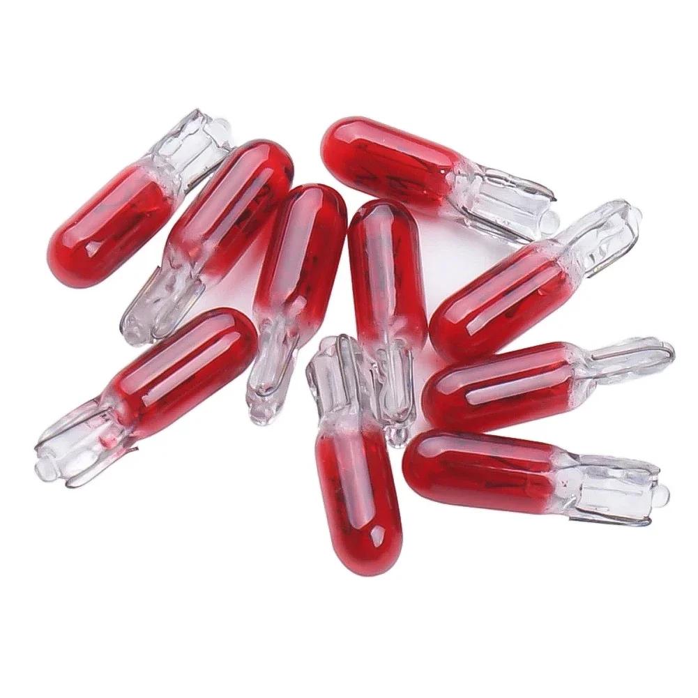 10pcs W2W T5 12v 1.2w Car Halogen Lamp Instrument Lights Dashboard Bulb Auto Interior Light Car Styling Blue Red Amber Yellow
