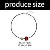 Modern Floral Beaded Necklace Adjustable Length Portable Electroplated Chain Jewelry for Women Girls Party Gifts