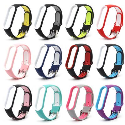 רצועת צמיד ספורט סיליקון עבור Xiaomi Mi Band 7 6 5 4 3 NFC רך צמיד רצועת צמיד חכם אביזרים להחלפת צמיד עם צרם מתכת