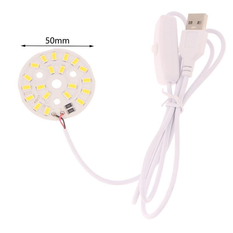 1Pc 1.5M Line Length Dc5V Led Chips Smd5730 Led Lamp Usb 3W Light Board Warm White Light With On/Off Switch Cable