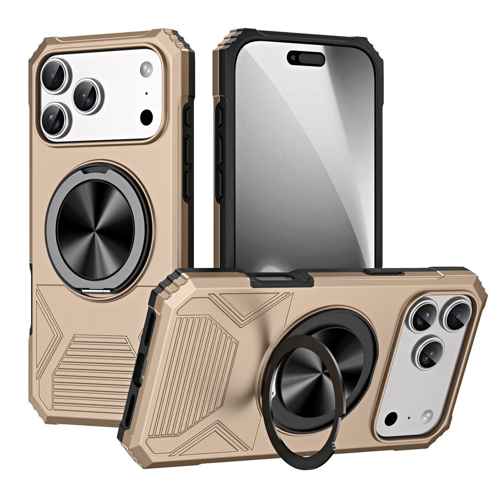 Applicable To iPhone17ProMax Alliance Ring Shadow Magnetic Mobile Phone Case Apple 16Pro Rotating Stand Protective Case