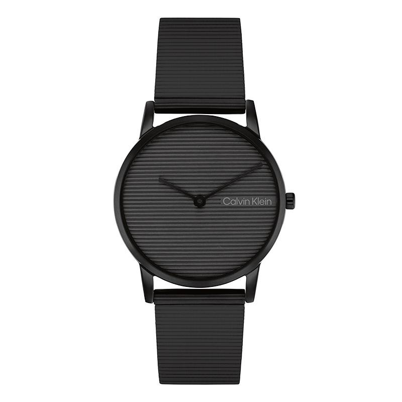 CALVIN KLEIN watch quartz movement steel strap bla dial women s watch simple fashion 25100034ck