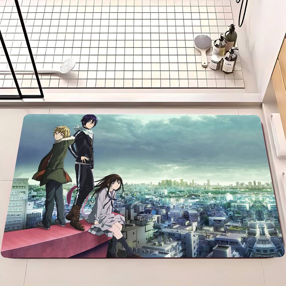 Anime N-Noragami Floor Mat Bathroom Mat Kids Room Bedroom Decoration Balcony Anti-Slip Doormat Living Room Welcome Rug