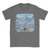 Vintage But why The penguin goes alone TShirts Unisex Round Collar Pure Cotton T Shirt  Short Sleeve Tees Classic Clothing