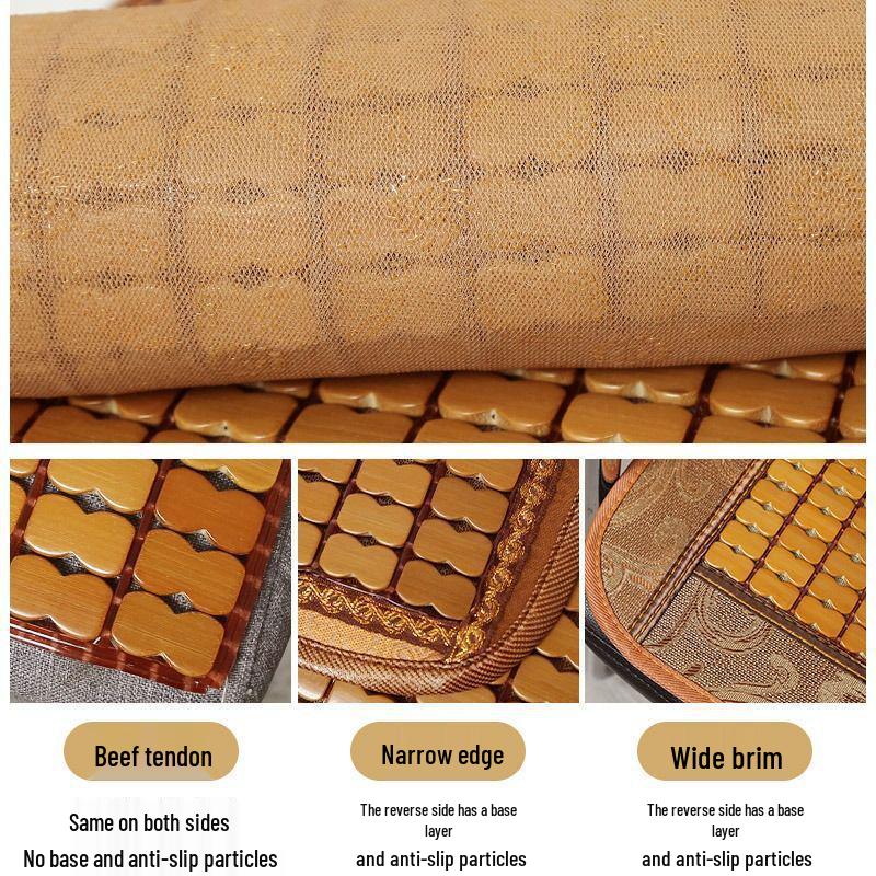 Summer Bamboo Cooling Seat Cushion - Breathable Ice Pad for Office Chair or Car