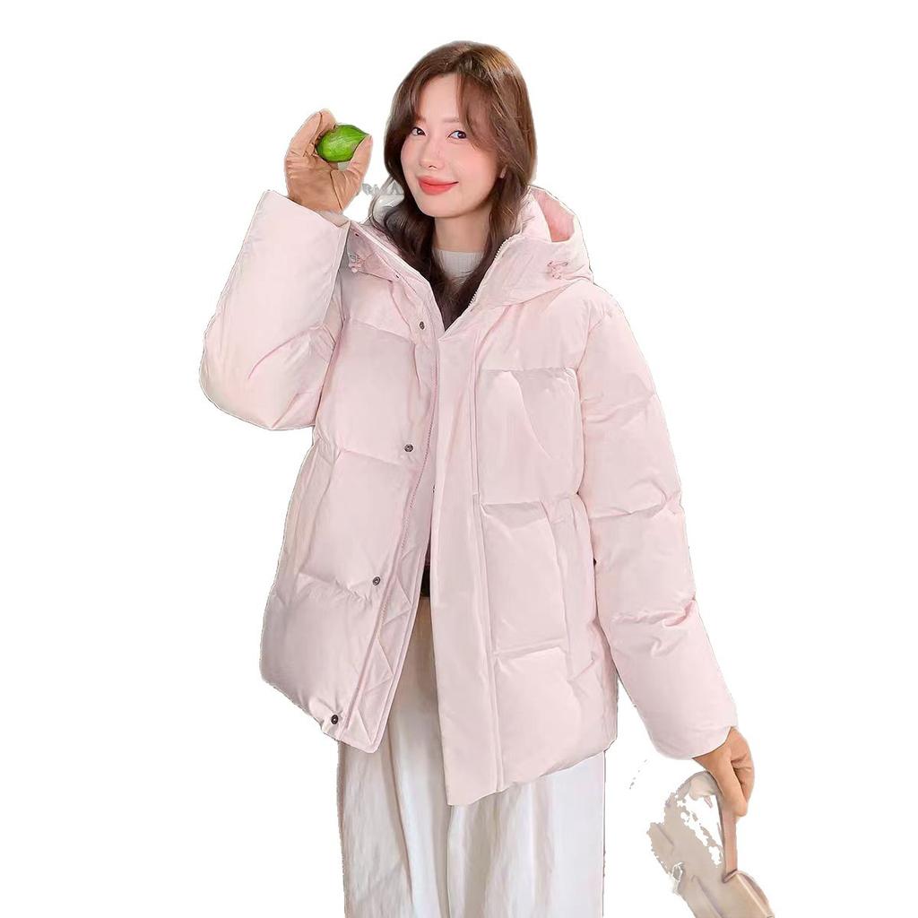 Winter short down jacket women's 2025 new small loose thickened white duck down jacket