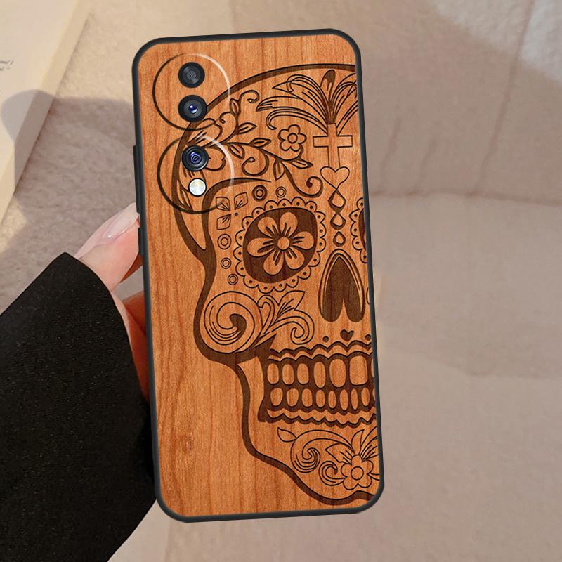 Tree Rose Skull Cactus Wood For Honor Magic 8 Pro 6 5 7 Lite Case For Honor 400 200 90 70 50 X8c X8b X9a X9b X9c X9d Win