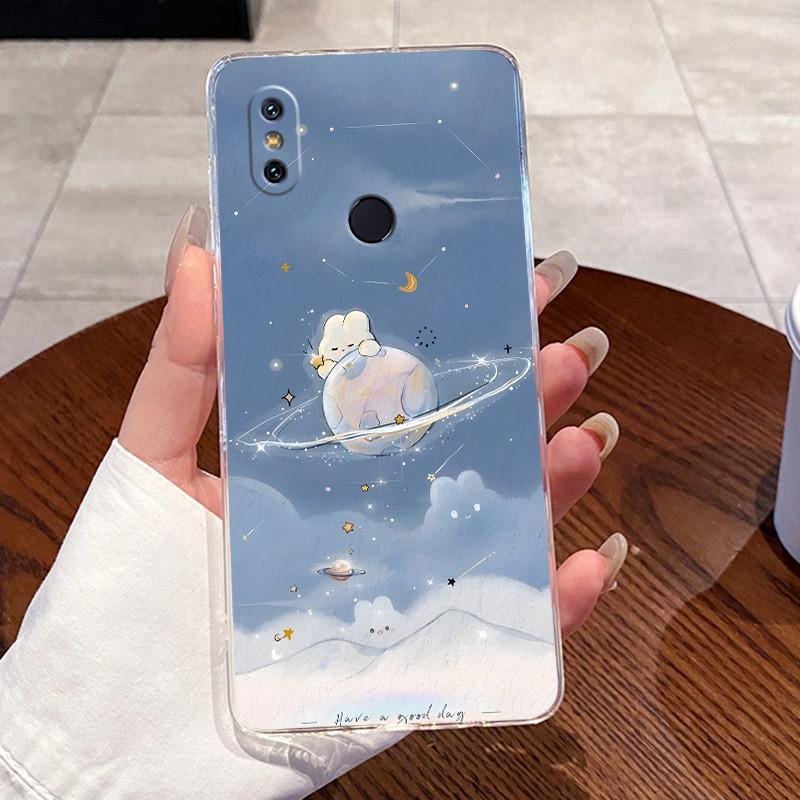 Jelly Casing For Xiaomi Mi A2 Fundas For Xiaomi Mi 6X Capa Clear Silicone Soft TPU Back Cover Cute Cat Rabbit Heart Phone Case