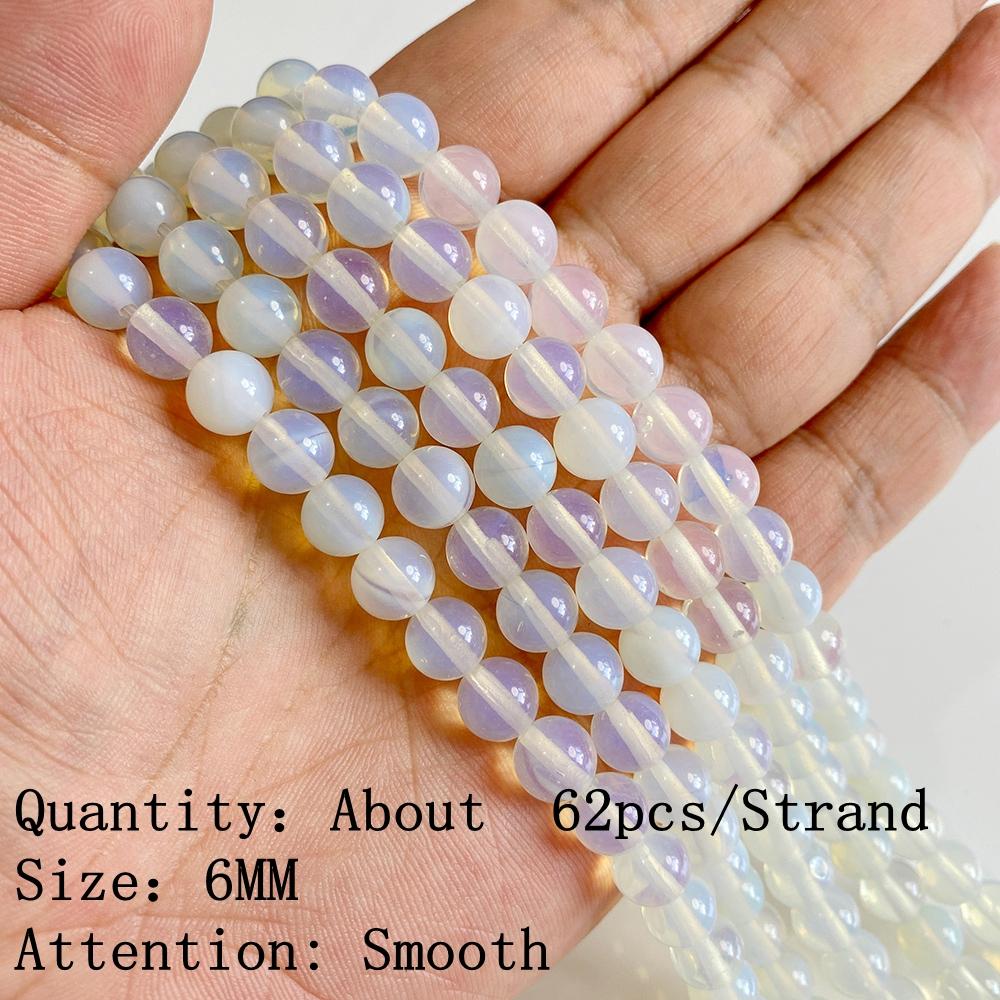Quality White Opal Stone Beads Opalite DIY Make Up Charms Beading Bead Jewelry Making Accessories Wholesale