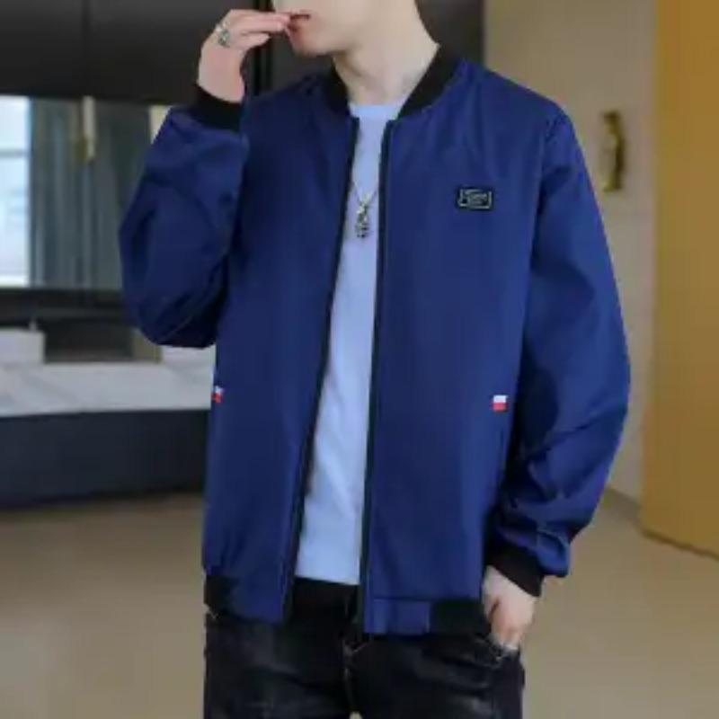 New Men's Jackets Youth Trendy Thin Baseball Collar Casual Tops