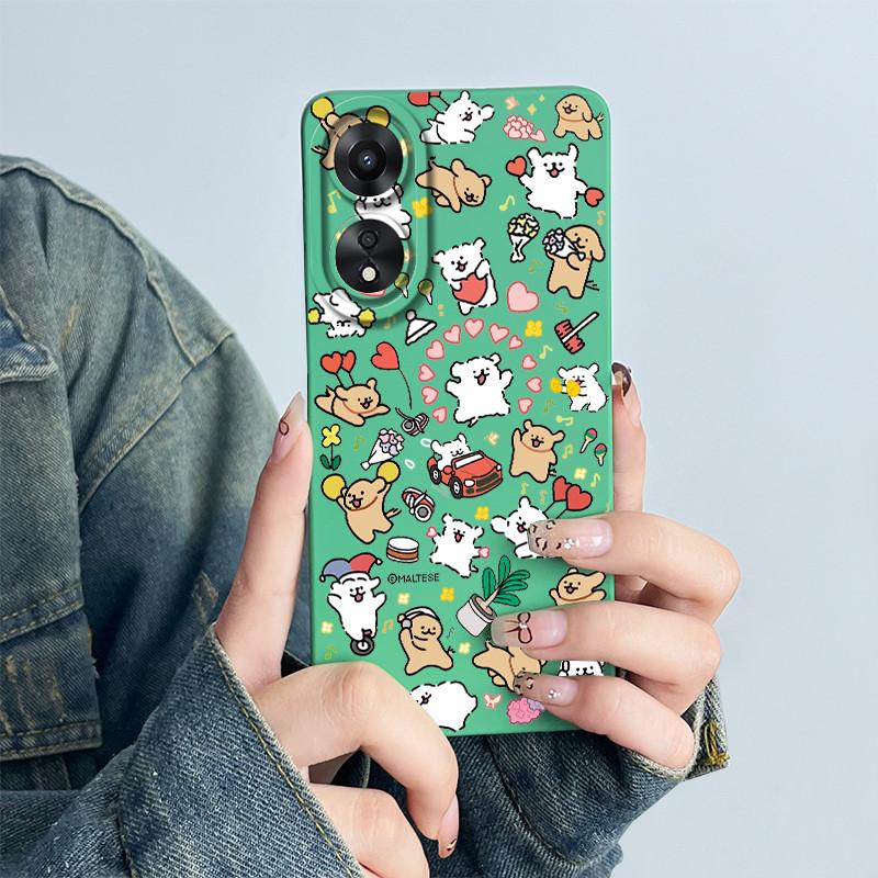 For OPPO A78 4G Phone Case CPH2565 Cover Soft Silicone Cute Panda Flower Boys Girls Painted Shell Funda Protective Casing Coque