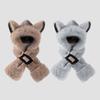 Cartoon Winter Plush Hat 2 IN 1 Ear Protection Cap Skiing Animal Ear Scarf Hat  Outdoor