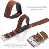 Torbollo Watch Strap, Soft Vintage Suede Leather Watch Band, 4 Retro Colors, 18/20/22mm, 1.5mm Thick, Fits Wrist Sizes 6.7-9.5 Inches