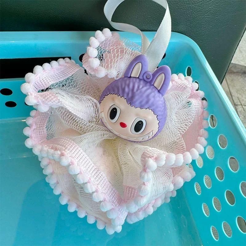 

Милые шарики для ванны Лабубу, детские цветы для ванны, банные полотенца и мочалки для девочек