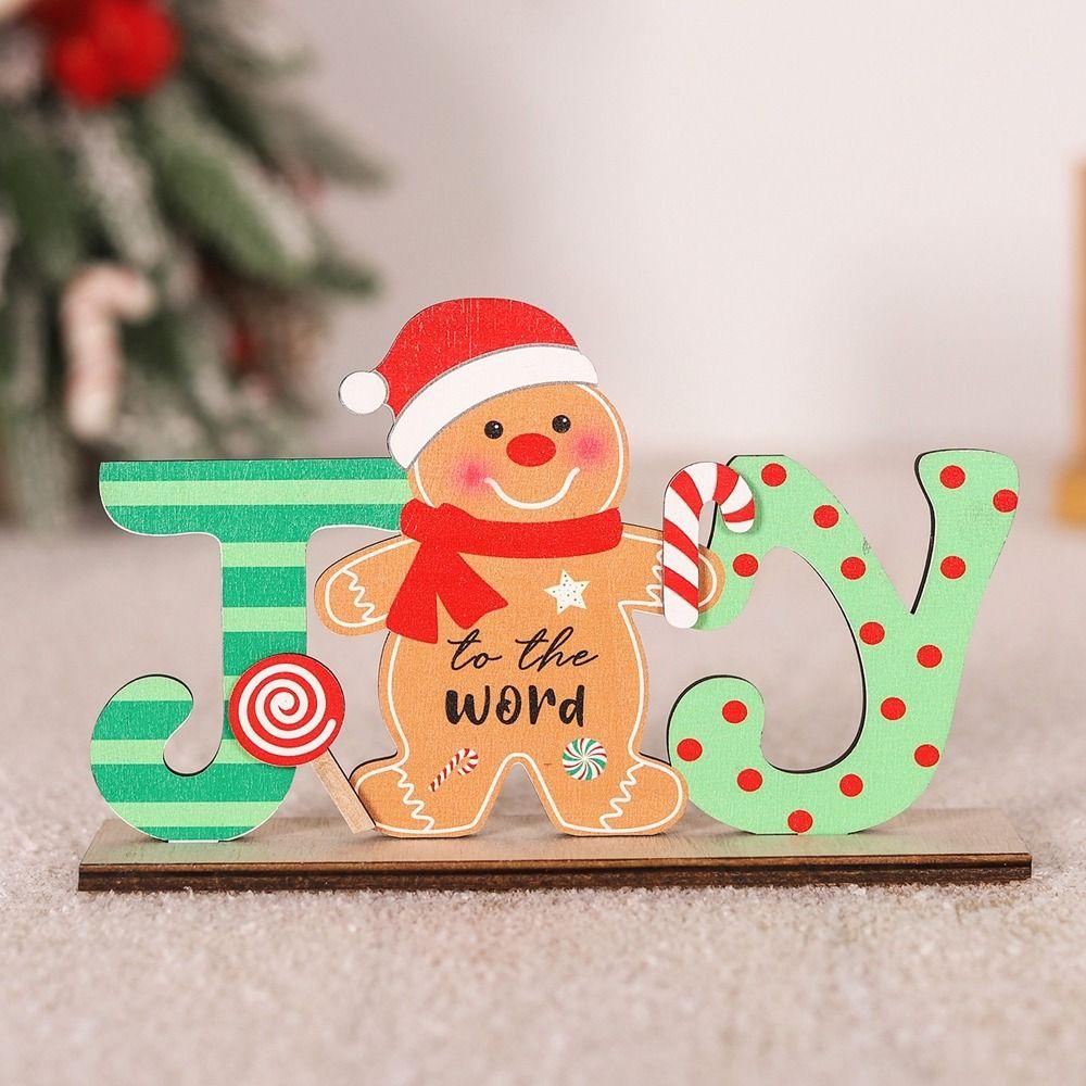 New Wooden Christmas Wooden Ornaments DIY Gifts Snowman Desk Ornaments Merry Christmas Crafts Xmas Decor Christmas