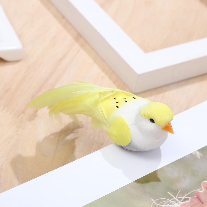 Милые искусственные птицы, поддельные пенопластовые животные, имитация, модели птиц с перьями, синица, поделки своими руками, украшение для дома, сада