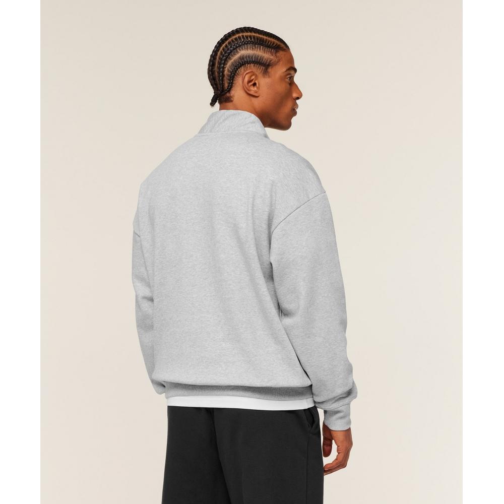Gymshark Crest 1 fermoar 1/4 Gri deschis Core Marl A4c3s Gbcn