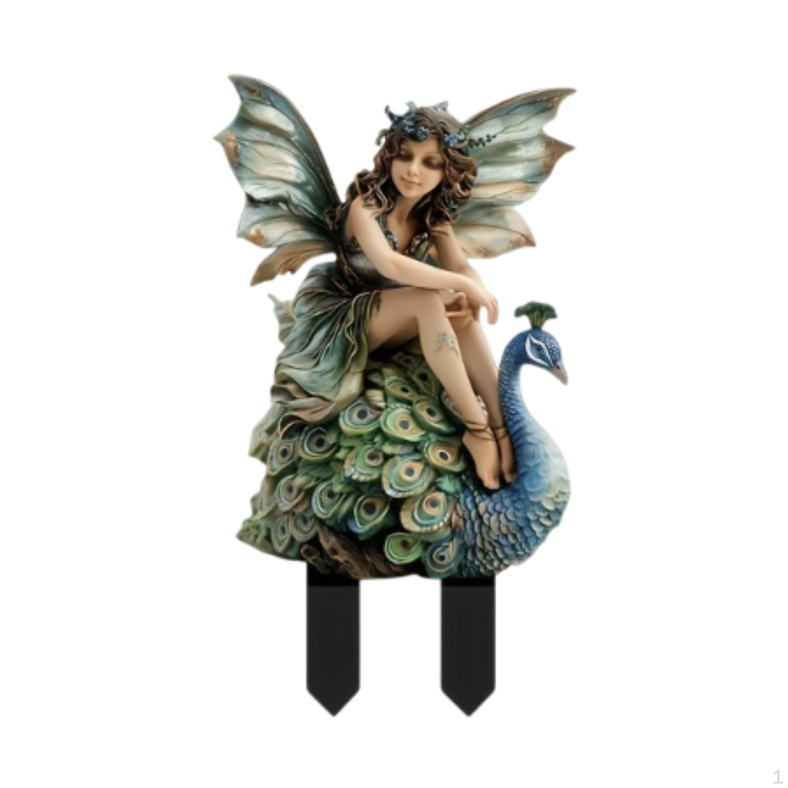 

Декор Садового Колышка Феи, 2D Подсветка, Украшение, Аксессуары для Цветка Style A