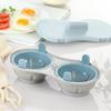 Double Cup Cooker Egg Boiler Detachable Drain Basket Egg Cooker  Cook Poached Eggs