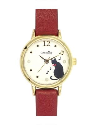 [Folgen] Uhr Katzenminze Cat Pearl Uhr H01421S-1 RD Damen Rot