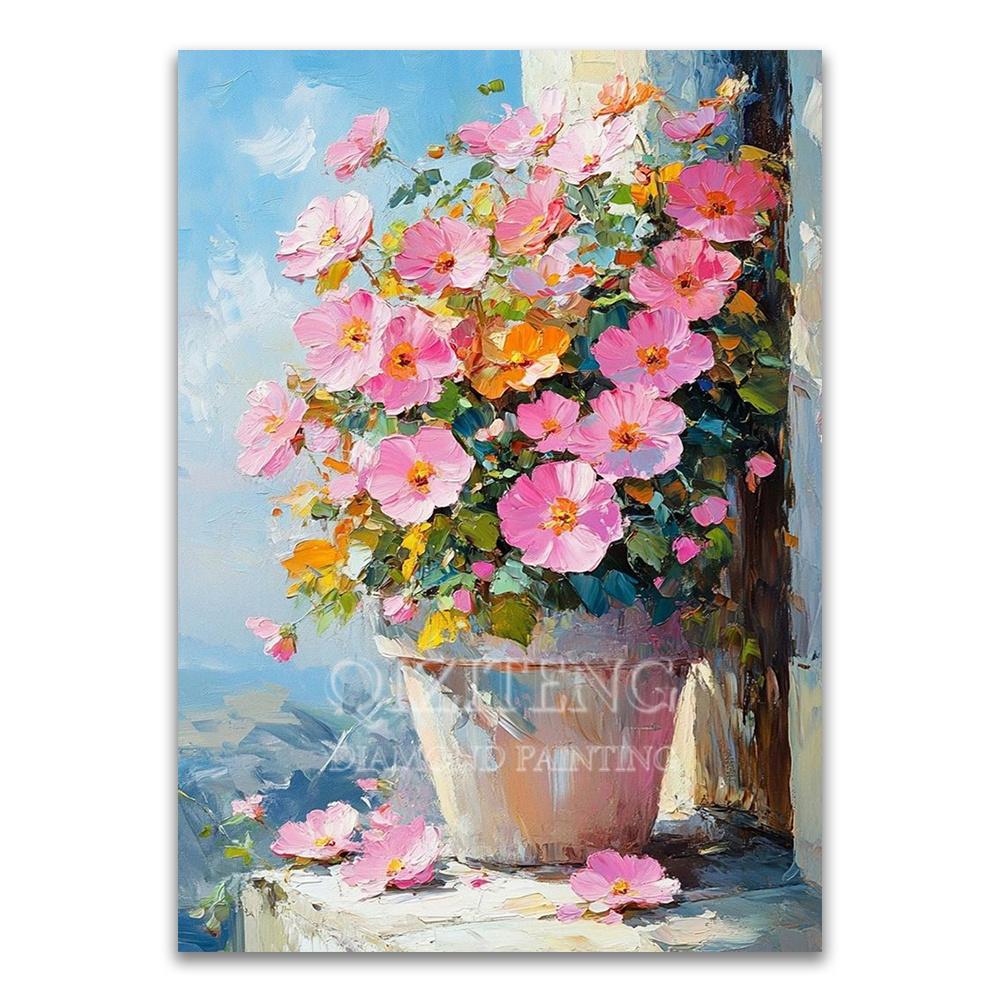 

5D Diamond Painting Bouquet in Cup Color Flower Art Full Diamond Mosaic Cross Stitch DIY Modern Home Decor New Arrivals 2026 Round 20x30cm