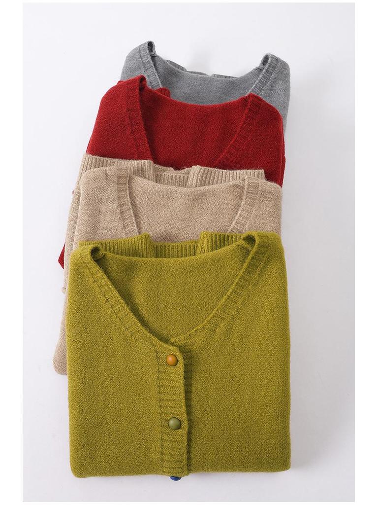 Women's Plus Velvet Warm Cardigans for Middle-aged and Elderly - Autumn/Winter