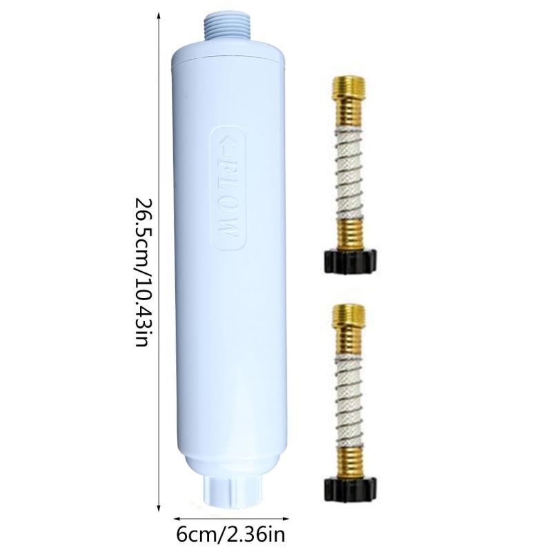 RV Marine Water Filter with Flexible Hose Protector Protects Against Bacterias Reduces Bad Taste Odors in Drinking Water