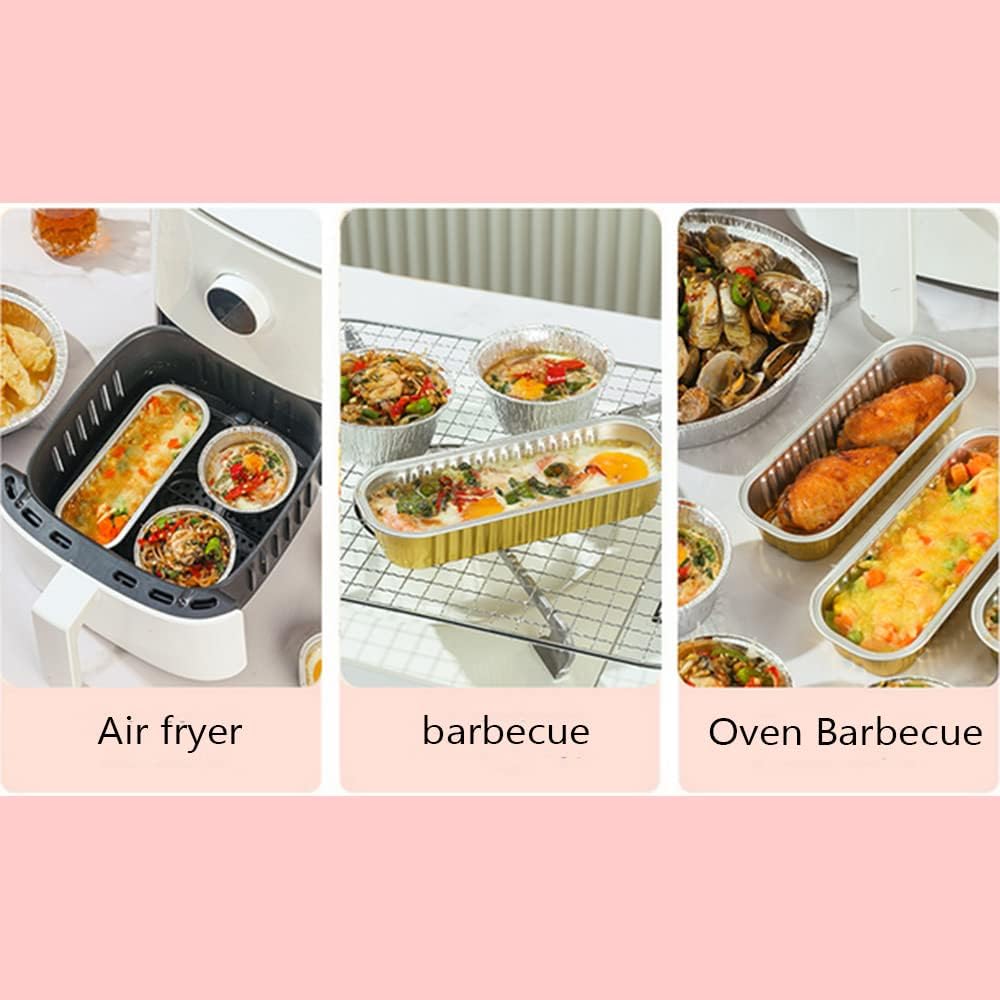 6.8 Oz Aluminum Foil Mini Loaf Pans With Lids, Rectangle Baking Cups Muffin Tins,Reusable Baking Tins Mini Baking Pans Tins Holders for Cow Color