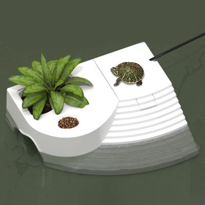 Resting Turtle Tank Aquarium Accessories Tortoise Ramp with Reptile Feeder for Tortoises