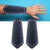 Historical Arm Guard Cosplay Arm Gauntlets Vintage Armband Knight Arm Guard Festival Costume PU Leather Arm Bracers