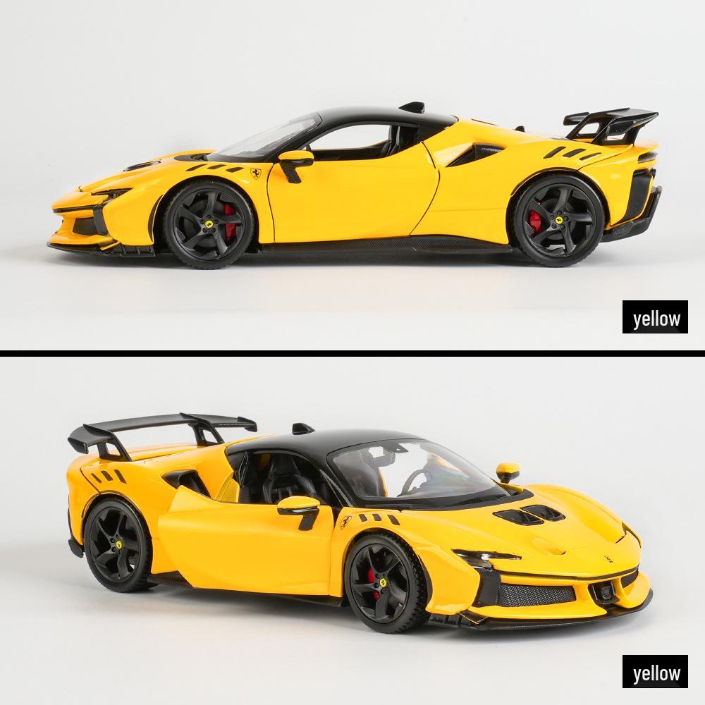 Bburago 1:24 Ferrari SF90 XX Stradale Sports Car Model - Alloy Finish Gift