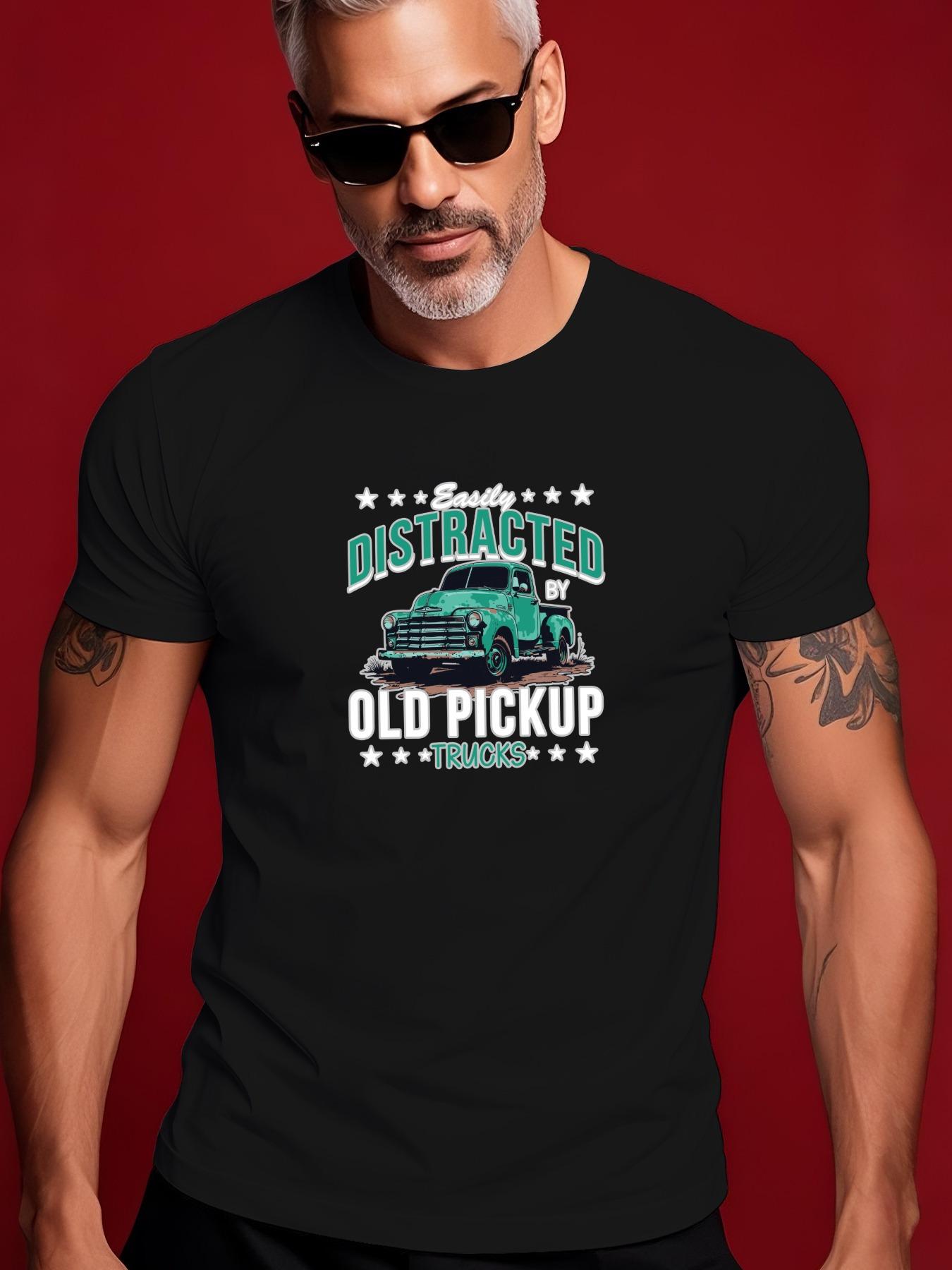 Vintage OLD PICKUP Pickup Truck Graphic Tshirt Graphic Ts... S