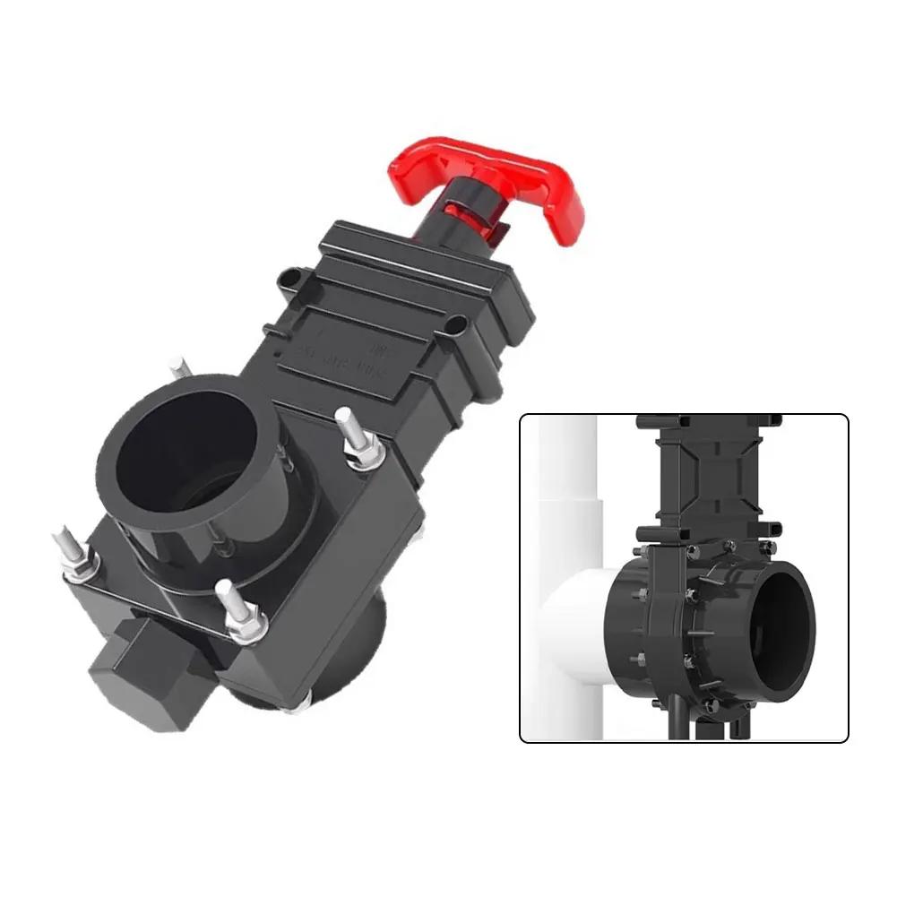 RV Sewer Gate Valve with Leak-Proof Cap and Flow Control Handle for Easy On/Off Operation and Secure Hose Attachment