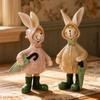 Festive Easter Rabbit Resin Figurines 2Pcs Great for Decorating Various Occasion Like Home Office or Environment