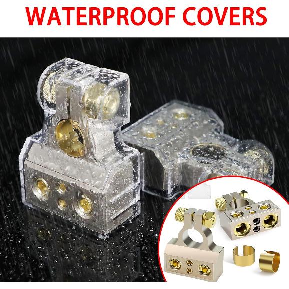 Battery Terminal Connectors,0/2/4/6/8/10 AWG Battery Terminals,Heavy Duty Car Battery Terminal,Top Post Multiple Battery Terminal,Positive Negative