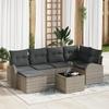 VidaXL Set De 7 Canapés De Jardin Avec Coussins Gris En Rattan Poly 3346122
