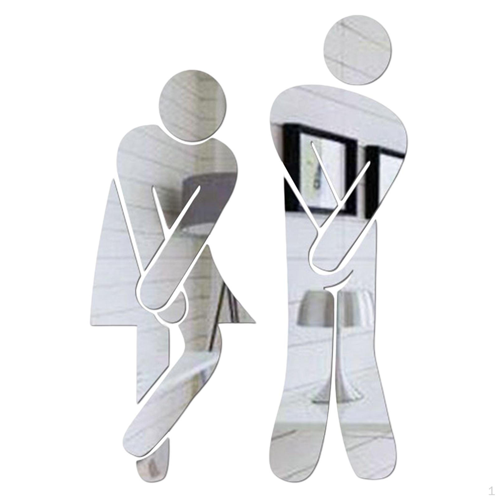 Акриловые символы для мужского и женского туалетов 1 пара Вывески Бизнес