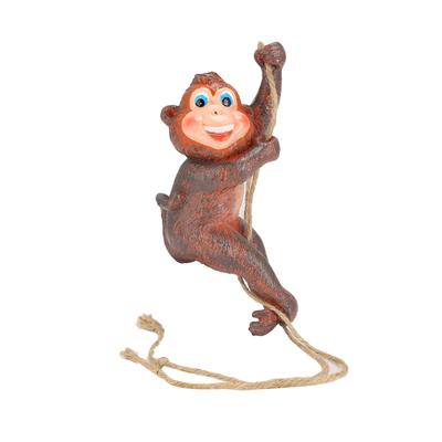 Ornamento Animal de Resina Macaco em Forma de Enfeites Pendurados Pingente Balanço Decoração para Casa Jardim Terraço Pátio