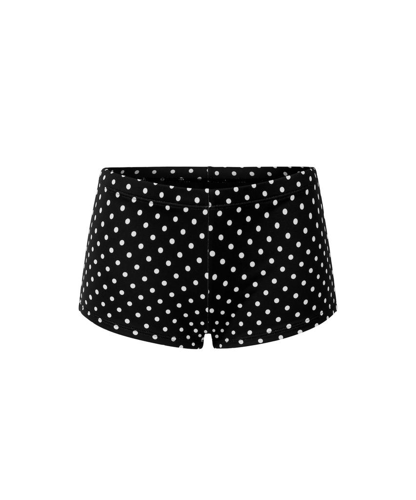 FEELS LIKE SUMMER Polka Dot Micro Shorts (Black)