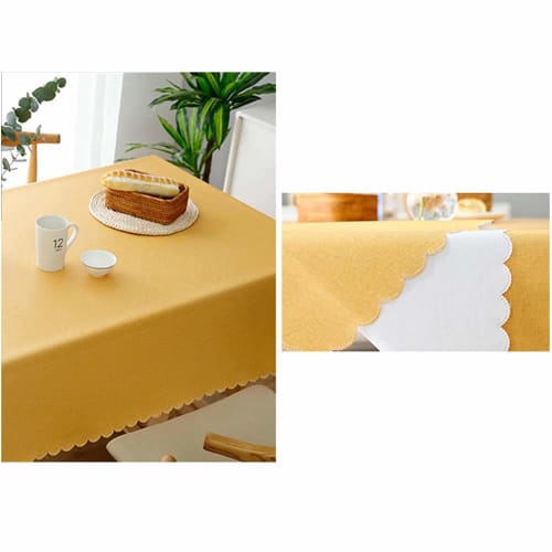 Stylish Nordic-inspired tablecloth, made of water-repellent PVC, rectangular, stain-resistant, washable, and perfect for home and commercial use. Mult
