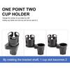 Adjustable 2-in-1 Car Cup Holder Multi-Function ABS Expandable Adapter Base Tray Beverage Bottle Organizer for Vehicle Interior