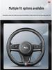 One-Hand-Sewn Steering Wheel Cover: Suede, Genuine Leather & Carbon Fiber