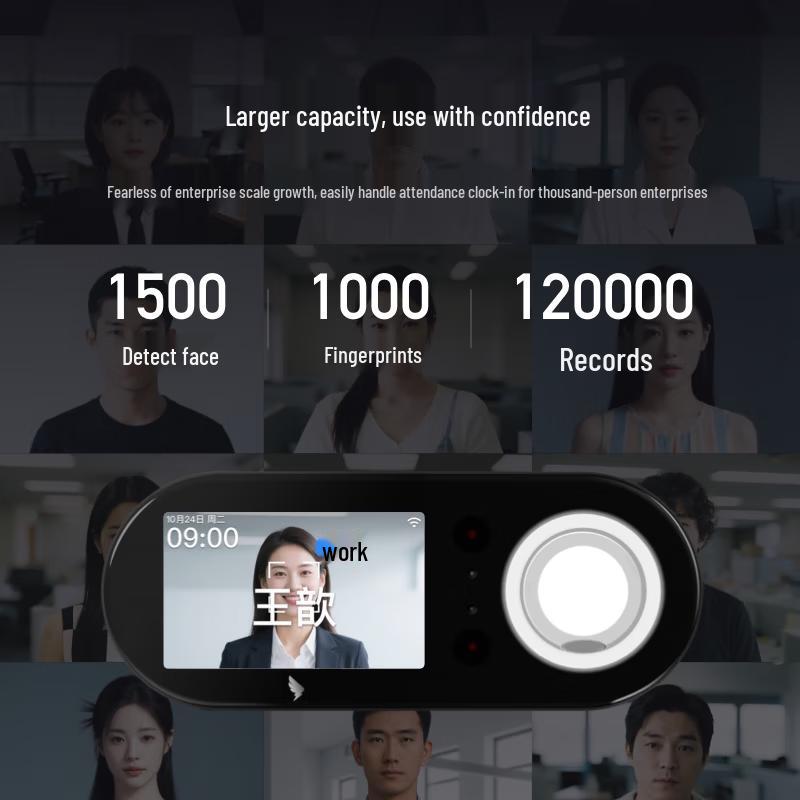 DingTalk M5F Smart Face & Fingerprint Attendance Machine CN plug (adapter included)