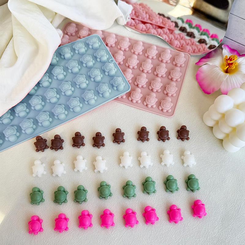 Mini silikonová forma želva na čokoládu, 36-dutinková forma na čokoládové bonbony mořská želva, želva, kostky ledu, mořské zvíře, pryskyřičná forma