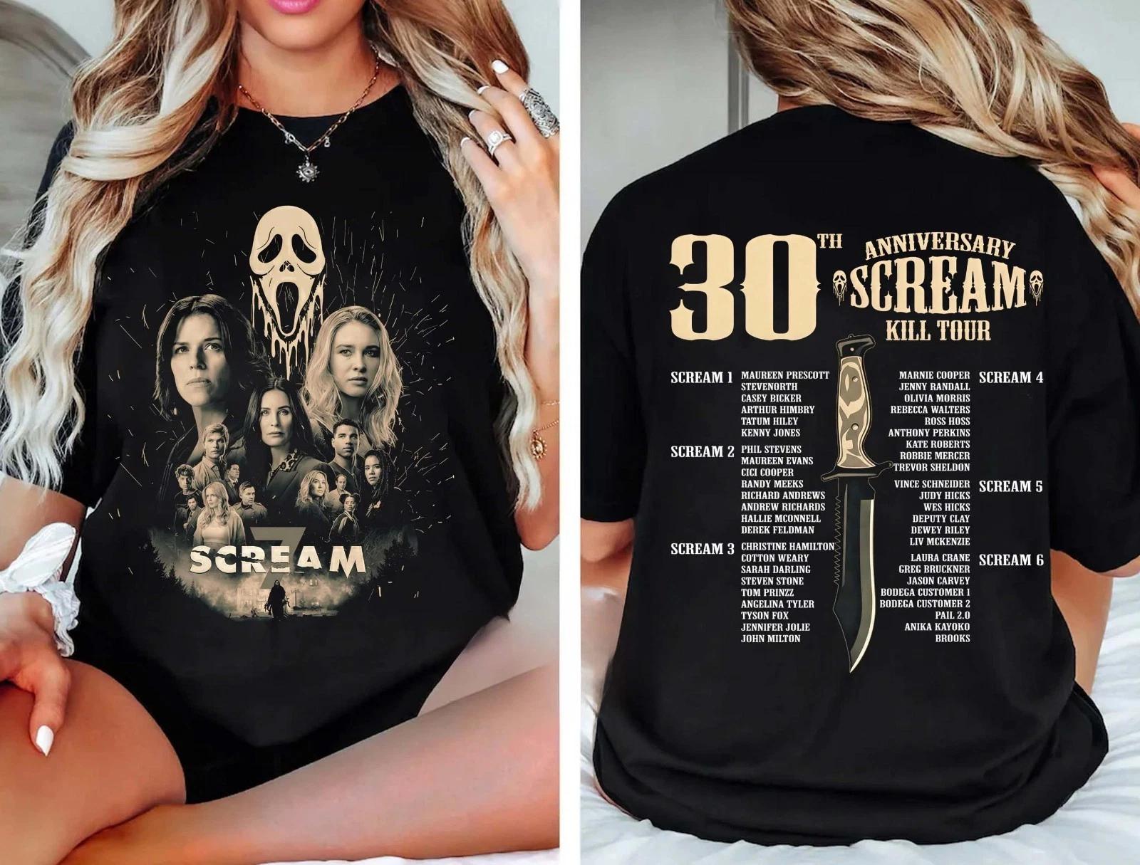 Scream 7 Kill Tour 2 Sided Shirt, 30th Anniversary Scream Kill Tour 2026 T-Shirt 3XL