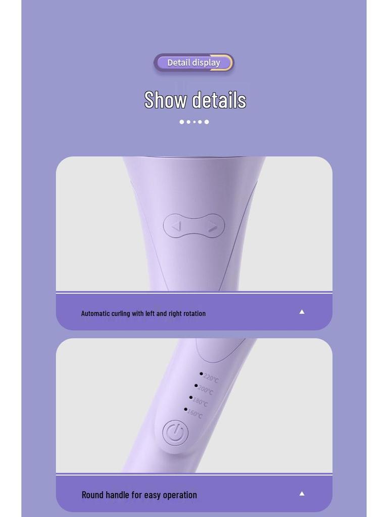 Automatic Rotating Curling Iron for Students – High Appearance, No Hair Damage