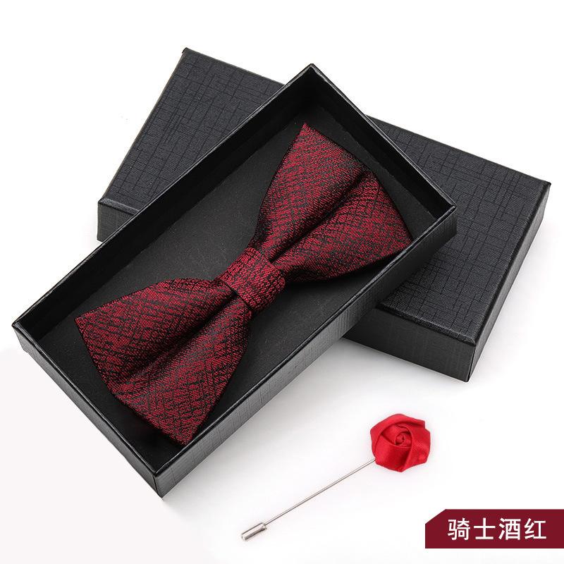 Bow Tie Men'S Wedding Groom Best Man Red Suit Shirt British Brothers Korean Bow Women'S Gift Box