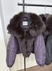 European Station Winter New Natural Fox Fur Collar Down Jacket Women's Short Thickened Warm Fashion Fur Jacket