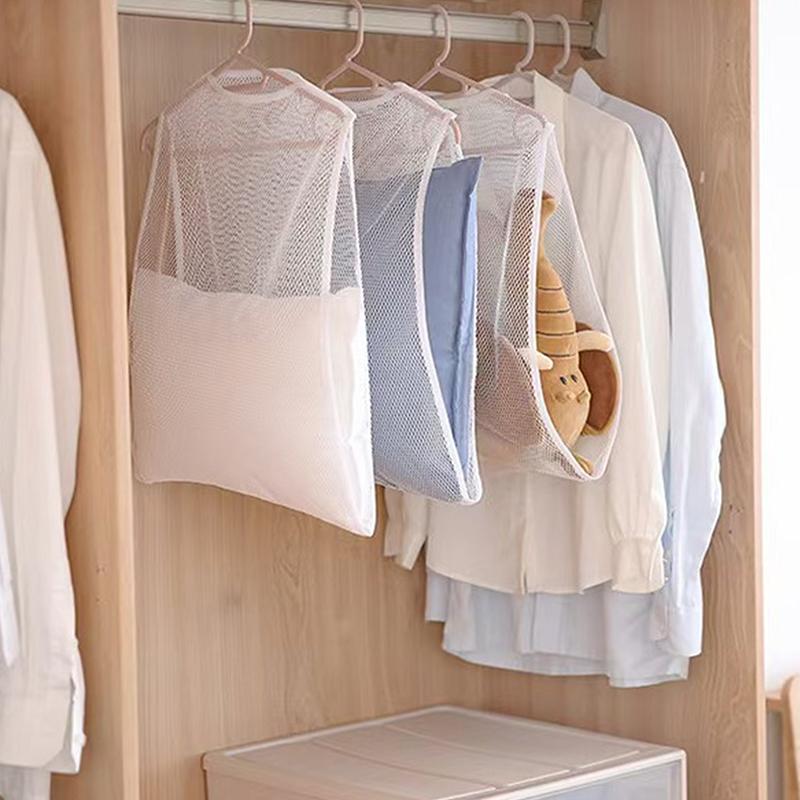Hanging Pillow Drying Rack Outdoor Windproof Doll Drying Net Multifunctional Large Capacity Dryer Bags Organizer