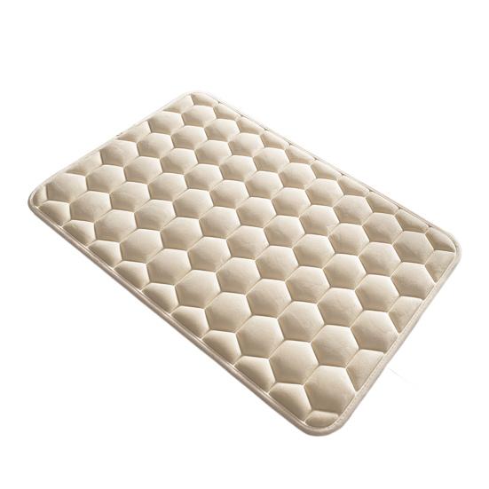 Memory Foam Bath Mat Absorbent Bathroom Rug Honeycomb Quick Drying Anti Slip Bath Rug